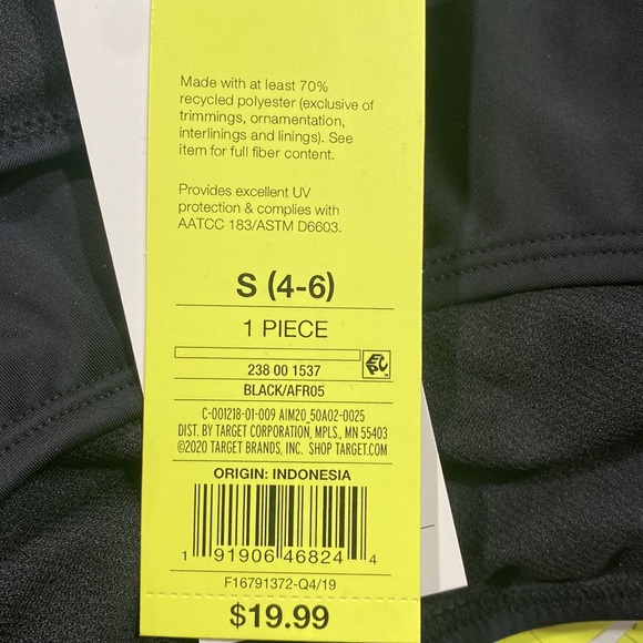 All in Motion Women's Medium Coverage Hipster Bikini Bottom BLACK S NWT Various - Picture 5 of 5